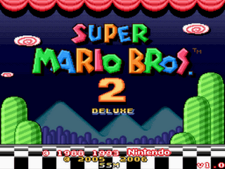 Super Mario Bros 2 Deluxe Title Screen